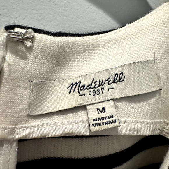 Madewell Black and White Verse Striped Sleeveless Dress Size Medium - Picture 4 of 8